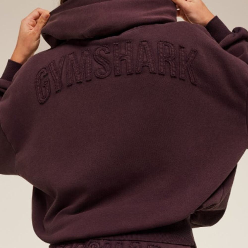 Gymshark Power Washed Oversized Hoodie Cherry Purple Size XS